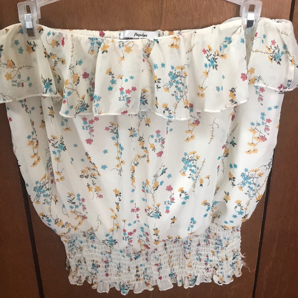 Floral print tube top